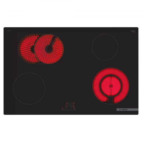 Bosch PKN811BA2E 800mm Ceramic Hob with 4 Burner - Black