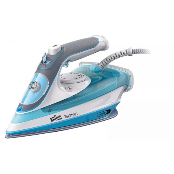 Braun SI5008BL TexStyle 5 Steam Iron - White & Turquoise