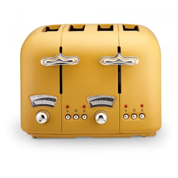 De'Longhi CT04 Argento Silva 4 Slice Toaster - Yellow