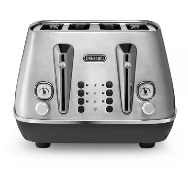 De'Longhi CTI4003.M Distinta 4 Slice Toaster - Stainless Steel