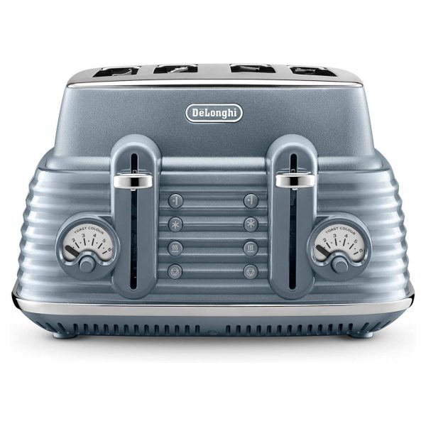 De'Longhi CTZS4003.AZ Electronic 4 Slice Scolpito Toaster - Blue