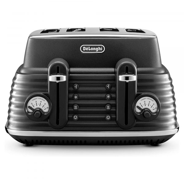 De'Longhi CTZS4003.BK 4 Slice Scolpito Toaster - Black