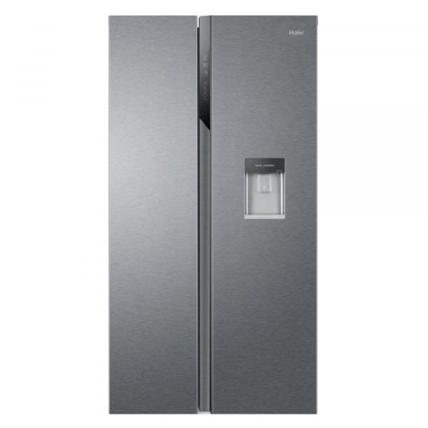 Haier HSR3918EWPG American Style No Frost Fridge Freezer - Silver