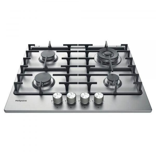 Hotpoint PPH60GDFIX 4 Burner Gas Hob 60cm - Silver