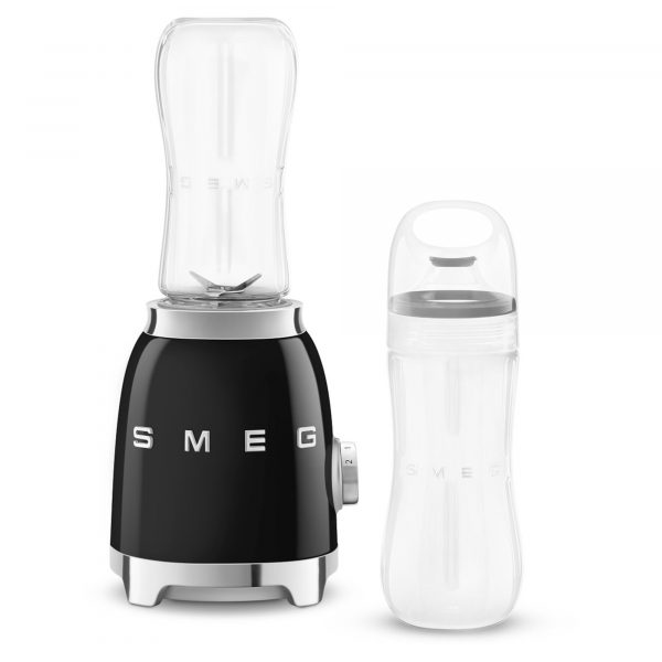 Smeg PBF01BLUK Mini Blender & Smoothie Maker Bottle-to-go technology - Black