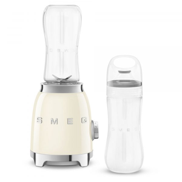 Smeg PBF01CRUK Mini Blender & Smoothie Maker Bottle-to-go technology - Cream