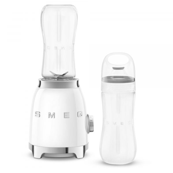 Smeg PBF01WHUK Mini Blender & Smoothie Maker Bottle-to-go technology - White