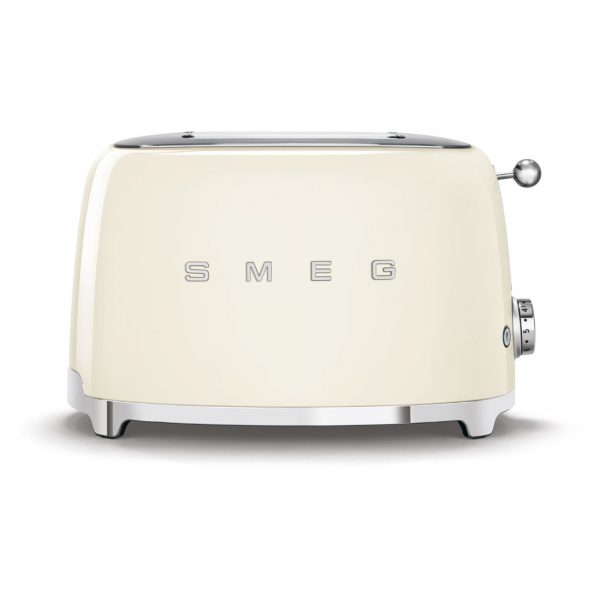 Smeg TSF01CRUK 50's Style 2-Slot Gloss Cream Toaster