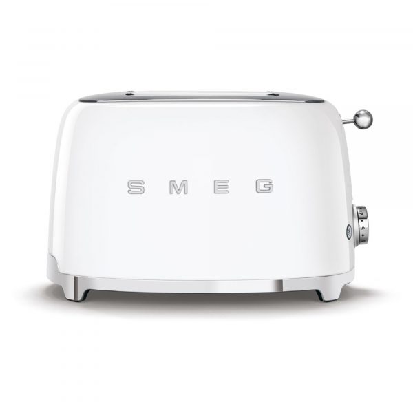 Smeg TSF01WHUK 50's Style 2 Slice Gloss White Toaster