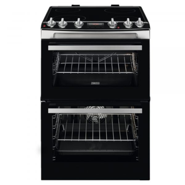 Zanussi ZCV66078XA 77L+39L Electric Oven A Energy Rating - Black