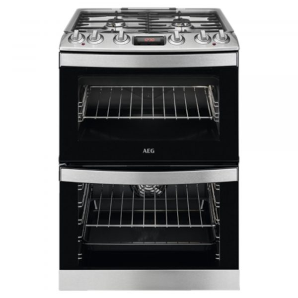 AEG CKB6540ACM 116L Double Gas Cooker with 4 Gas Hob Burners