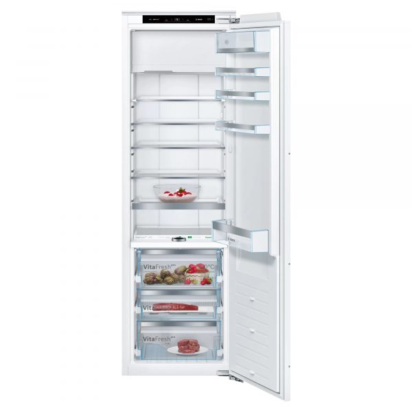 Bosch KIF82PFF0 Integrated 254L+15L Fridge Freezer F Energy Rating - White