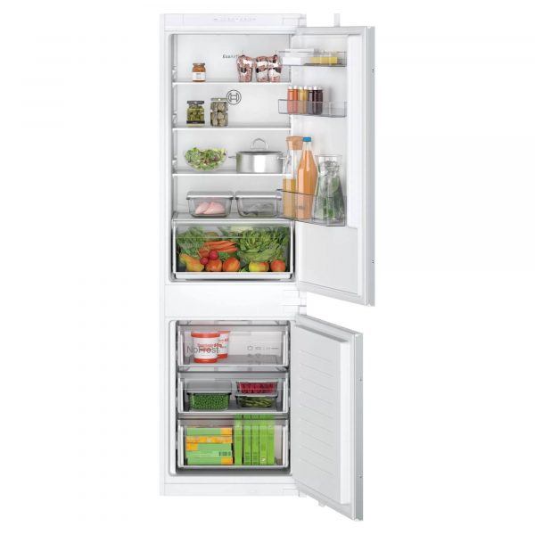 Bosch KIN86NSF0G Serie 2 Built-In Sliding Hinge Fridge-Freezer