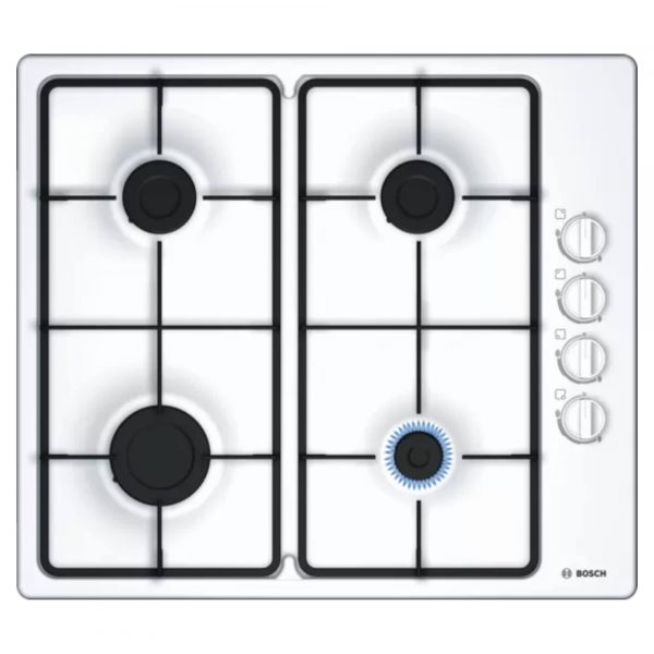 Bosch PBP6B2B60 Serie 2 600mm 4 Burner Gas Hob - White