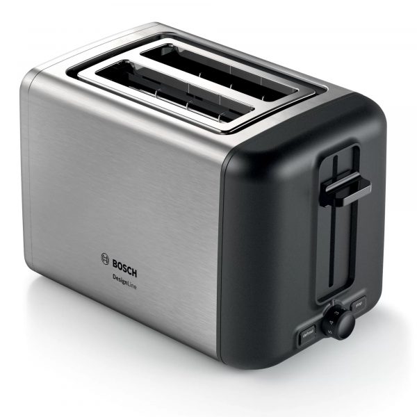 Bosch DesignLine TAT3P420GB Compact 2 slice Toaster - Stainless Steel