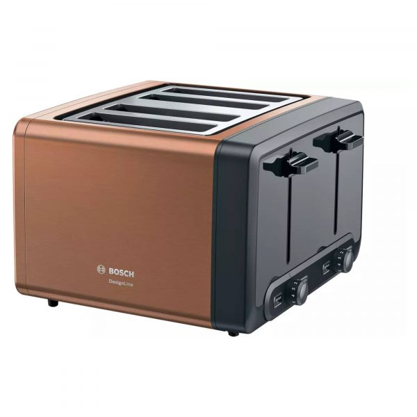 Bosch TAT4P449GB DesignLine 4 Slice Toaster - Copper