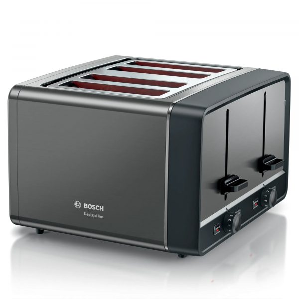 Bosch DesignLine TAT5P445GB 4 Slice Toaster - Graphite