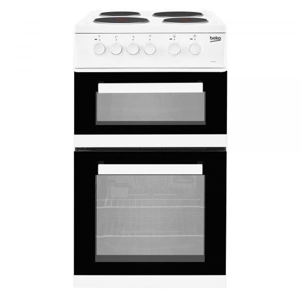 Beko KD533AW Electric Cooker with Solid Plate Hob