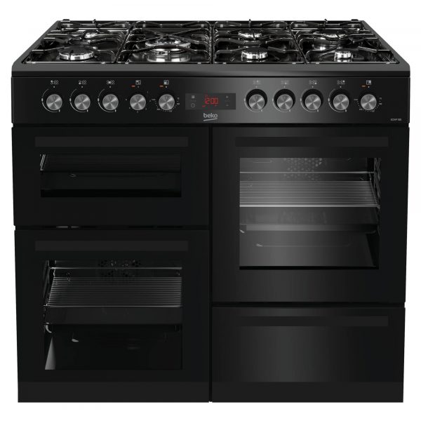 Beko KDVF100K 126L Dual Fuel Range Cooker Double Oven 7 Hob Burners