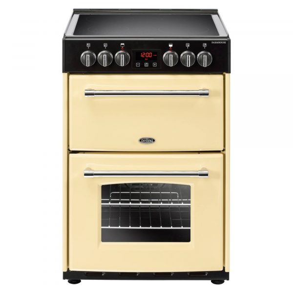 Belling FARMHOUSE60ECRM Electric Cooker with Ceramic Hob - Cream