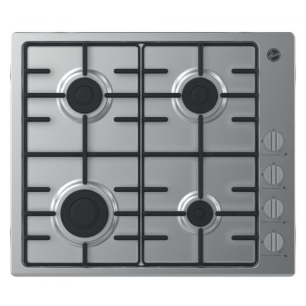 Hoover H-Hob 300 Gas HHW6LK3X 4 Gas Burner Hob - Stainless Steel