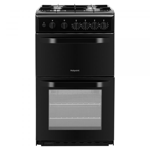 Hotpoint HD5G00KCB 500mm Twin Cavity Gas Cooker