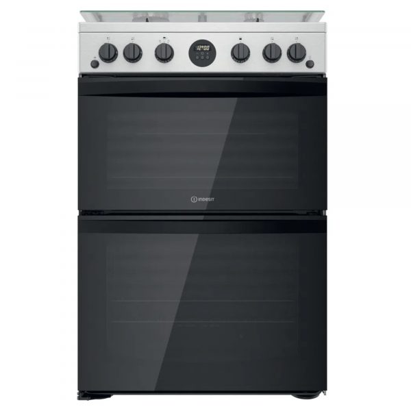 Indesit ID67G0MCXUK 600mm Freestanding Gas Double Cooker