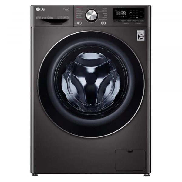 LG V9 F4V910BTSE 10.5kg 1400rpm WiFi Connected Washing Machine Black Steel