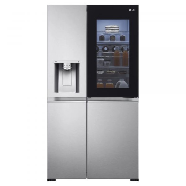 LG InstaView ThinQ GSXV90BSAE WiFi Connected American Fridge Freezer