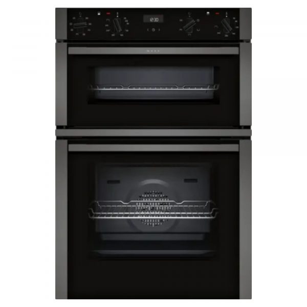 Neff N 50 U1ACE2HG0B Built-In Easy-Clean Double Oven - Graphite-Grey