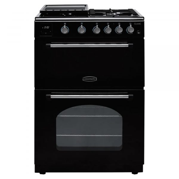 Rangemaster Classic 60 CLA60NGFBLC Gas Cooker with Full Width Electric Grill