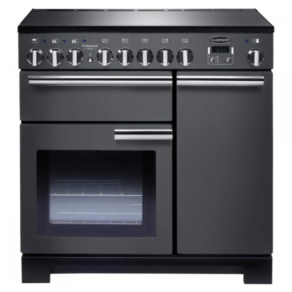 Rangemaster Professional Deluxe PDL90EISLC Electric Range Cooker with Induction Hob