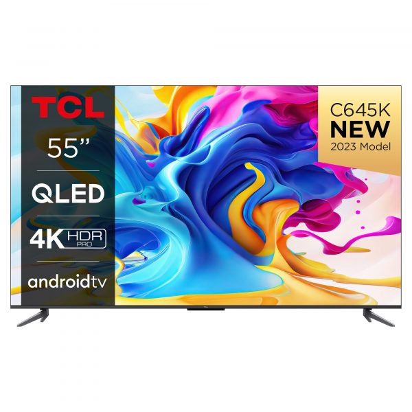 TCL 55C645K 55" 4K Ultra HD Android Smart QLED TV with Dolby Atmos